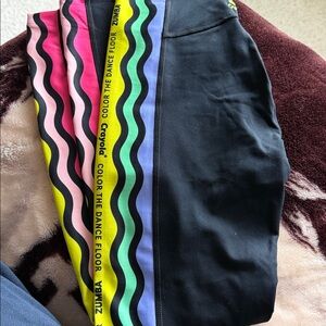 Zumba Crayola Colorful Leggings S NWOT